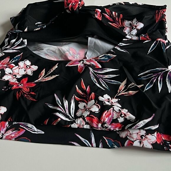 Bar III Tropical Escape Floral Print Bandeau Neck Tankini Top Multicolor… - Picture 9 of 15